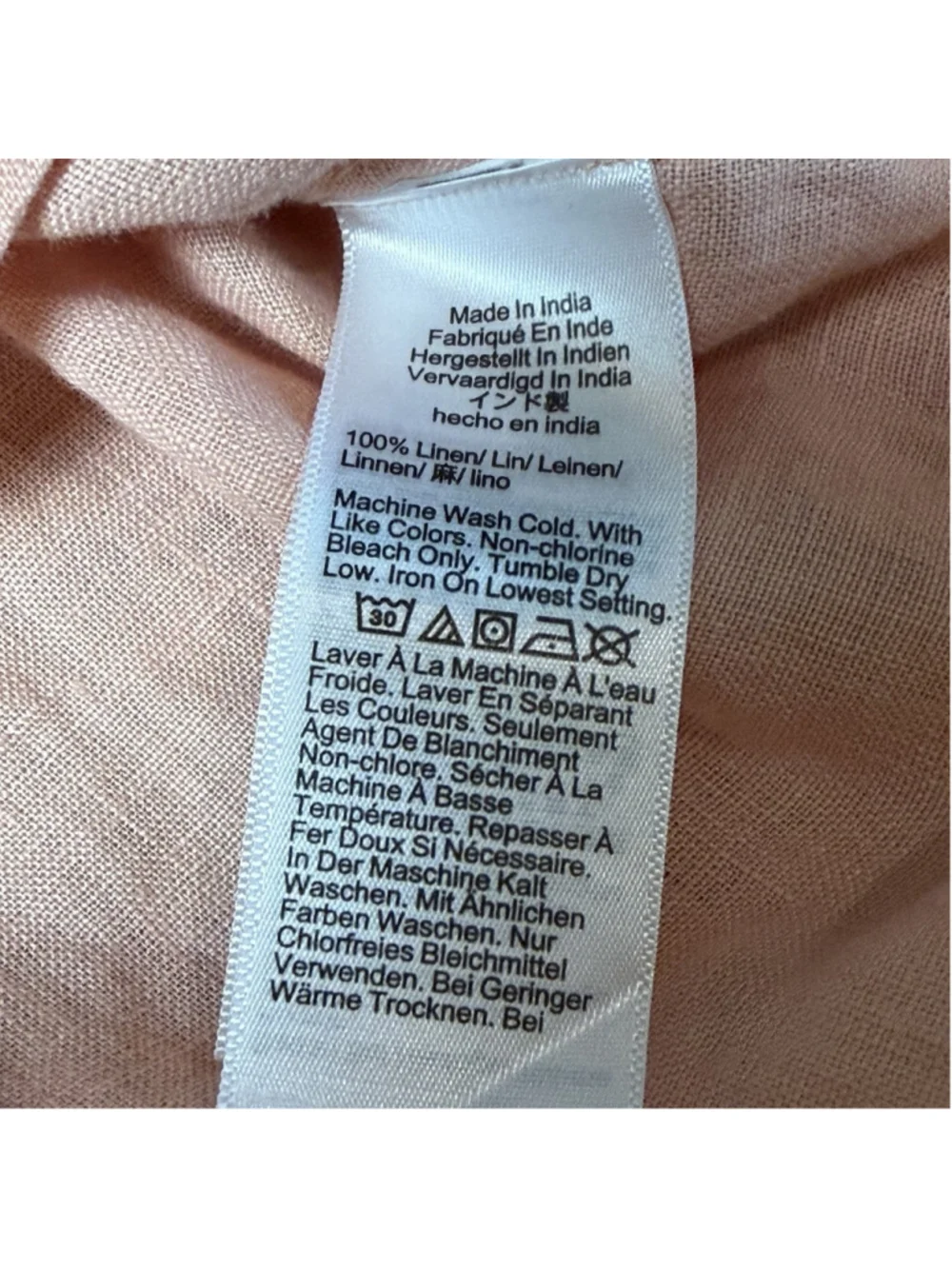 J Crew Cabana Top Linen Shirt Womens Medium Peach Clay Popover Blouse Flowy